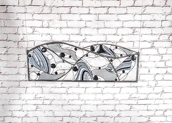 metal glass wall art by Windsong Glass Studio