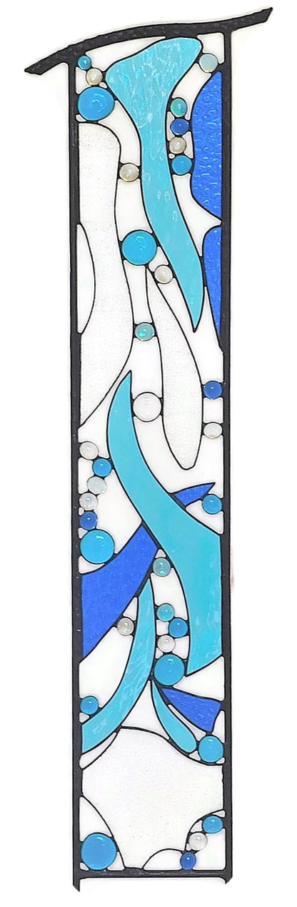Stained Glass Garden Decoration Glass Lawn Art. &quot;Tall Bubbling Spring&quot;